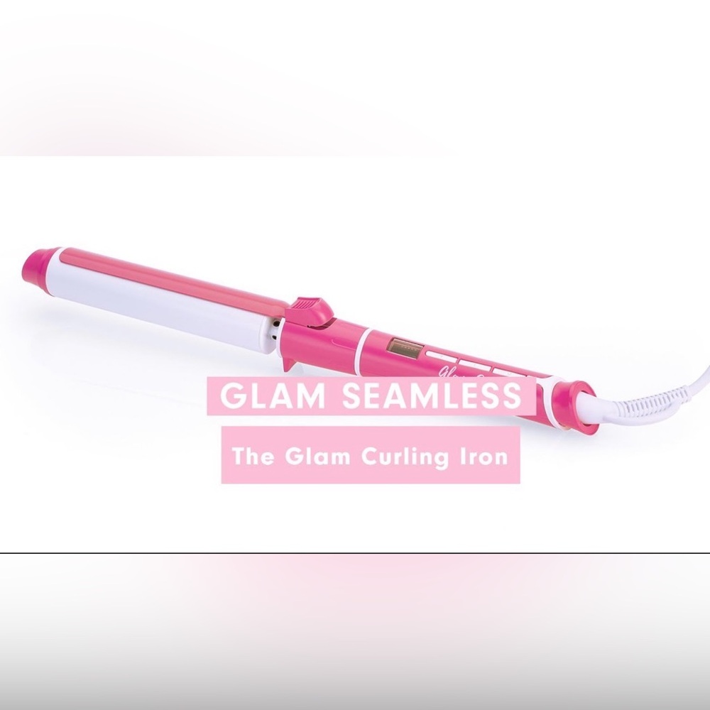 Glam Seamless Pink Curling Iron Hair Tool